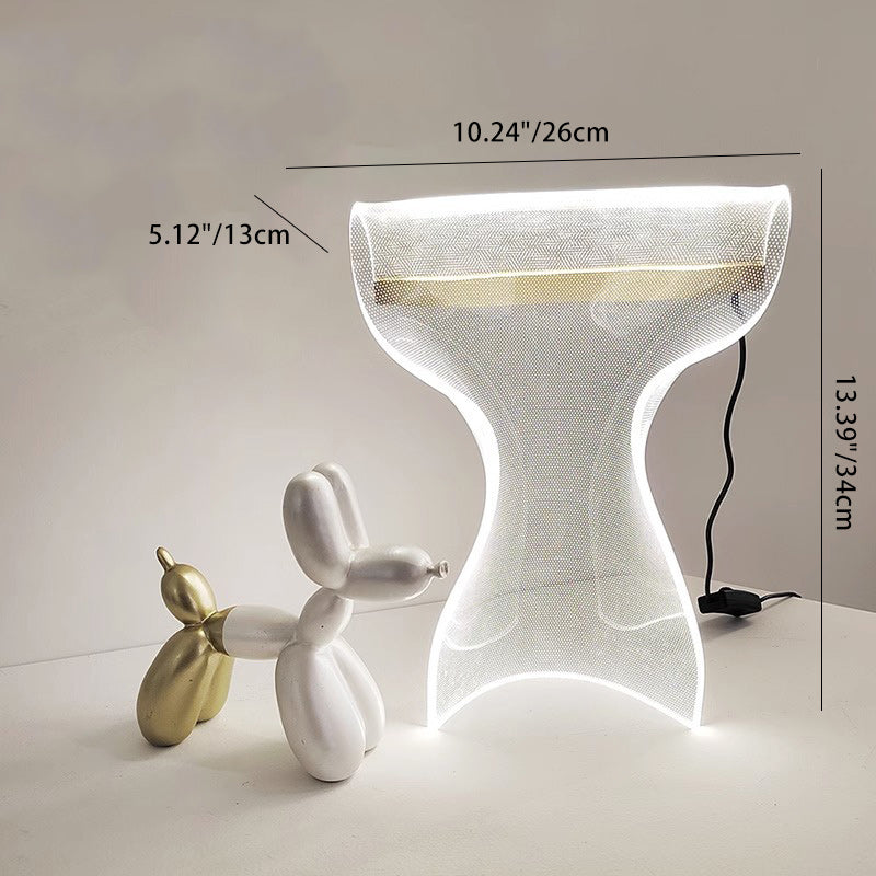 Irregular Transparent Aluminum Acrylic Table Lamp