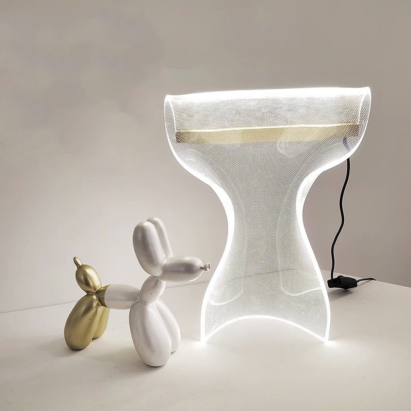 Irregular Transparent Aluminum Acrylic Table Lamp