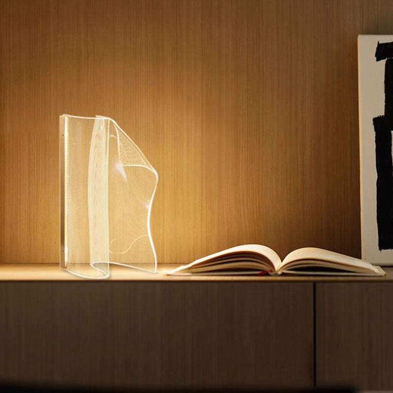 Irregular Transparent Aluminum Acrylic Table Lamp