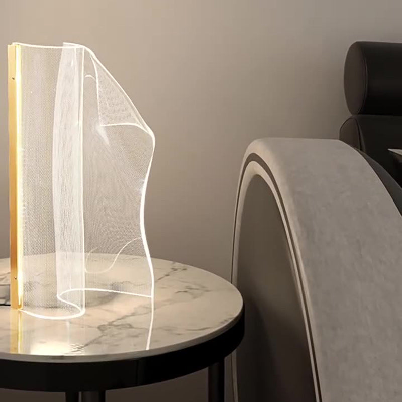 Irregular Transparent Aluminum Acrylic Table Lamp