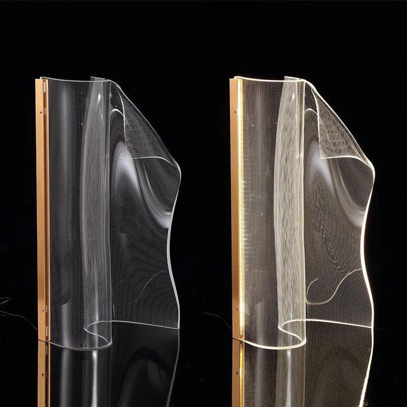 Irregular Transparent Aluminum Acrylic Table Lamp