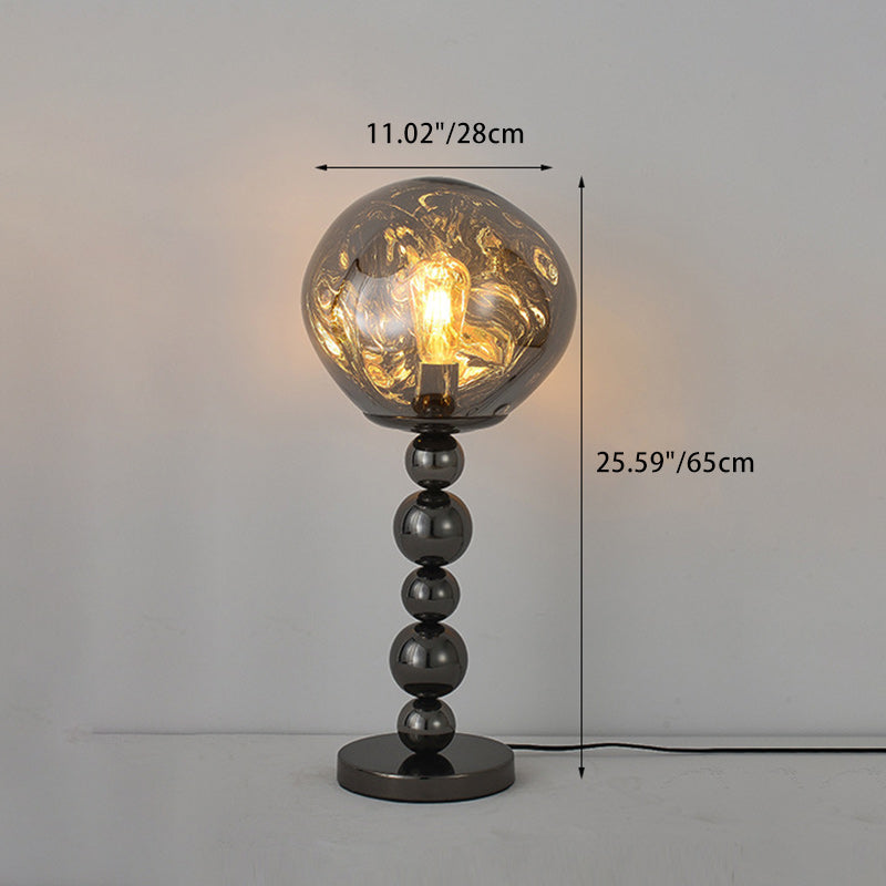 Beaded Column Aluminum Acrylic Table Lamp