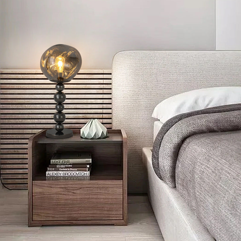 Beaded Column Aluminum Acrylic Table Lamp