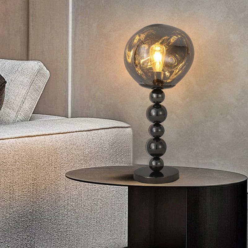 Beaded Column Aluminum Acrylic Table Lamp