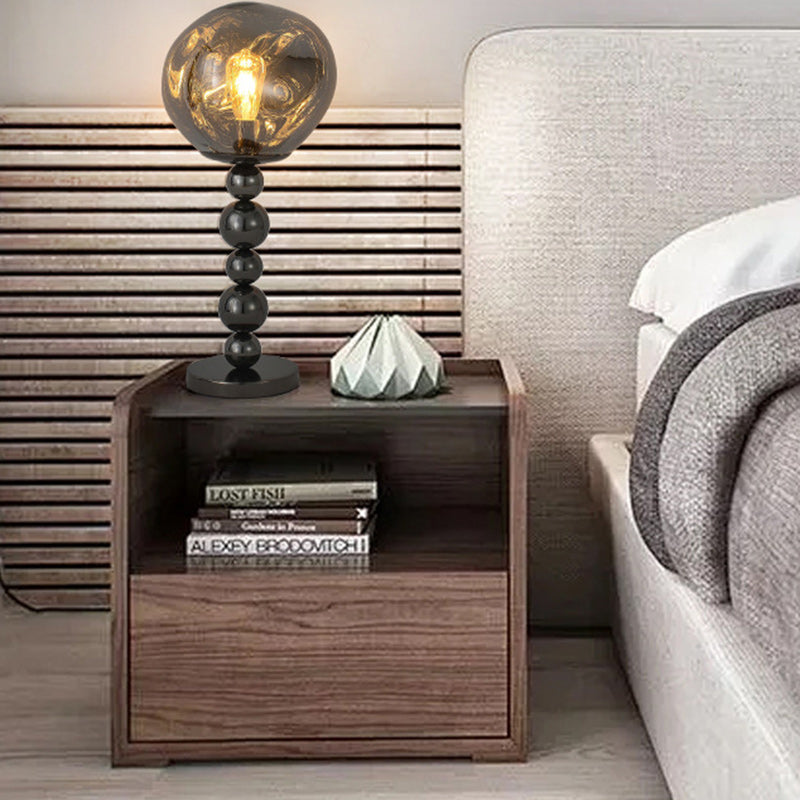 Beaded Column Aluminum Acrylic Table Lamp