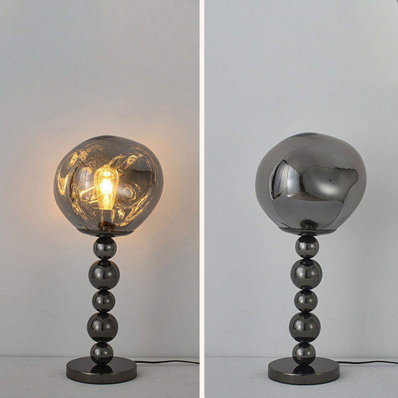 Beaded Column Aluminum Acrylic Table Lamp