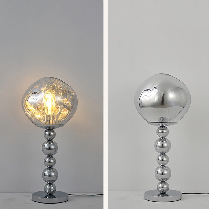 Beaded Column Aluminum Acrylic Table Lamp