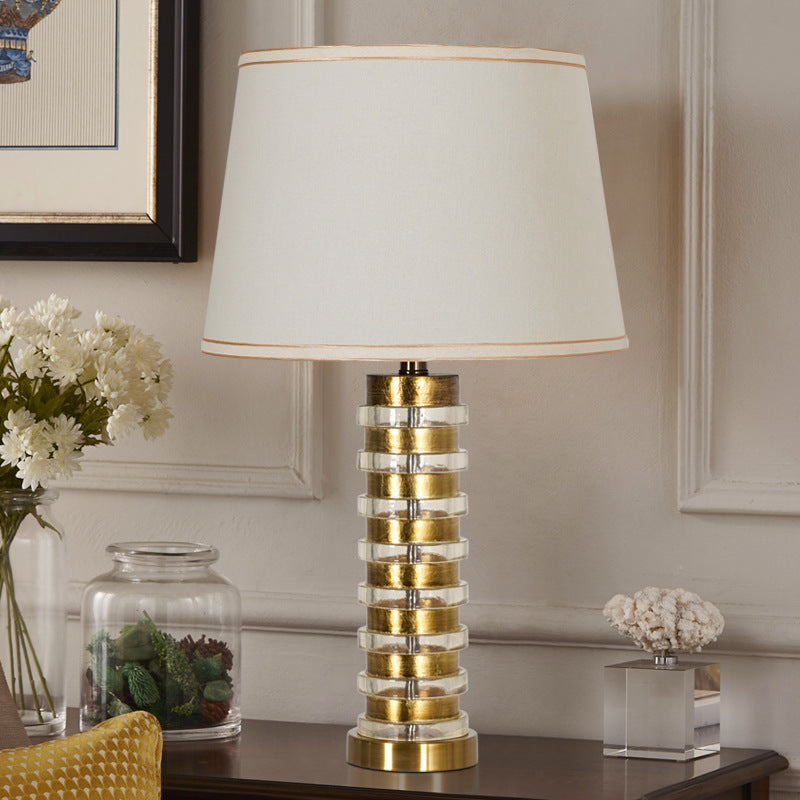 Stacked Column Shape Hardware Table Lamp