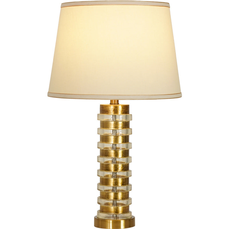Stacked Column Shape Hardware Table Lamp