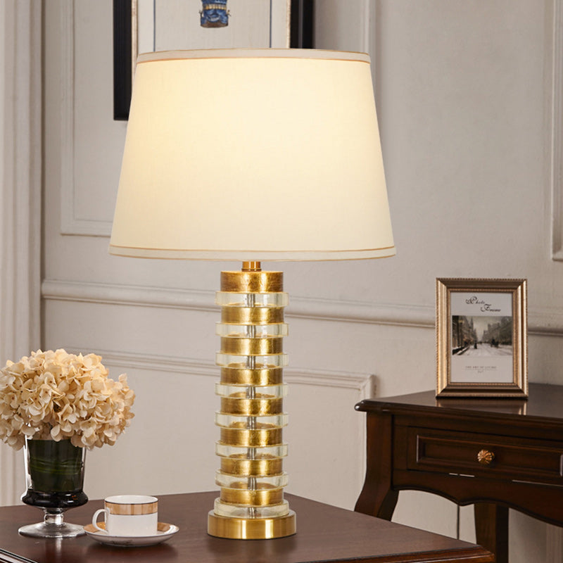 Stacked Column Shape Hardware Table Lamp