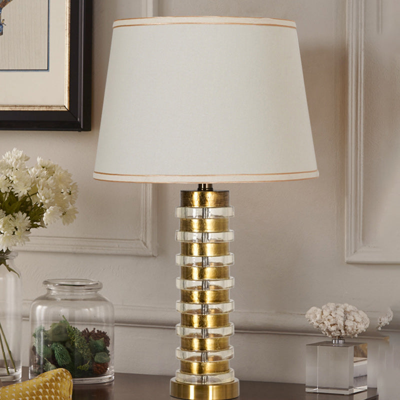 Stacked Column Shape Hardware Table Lamp