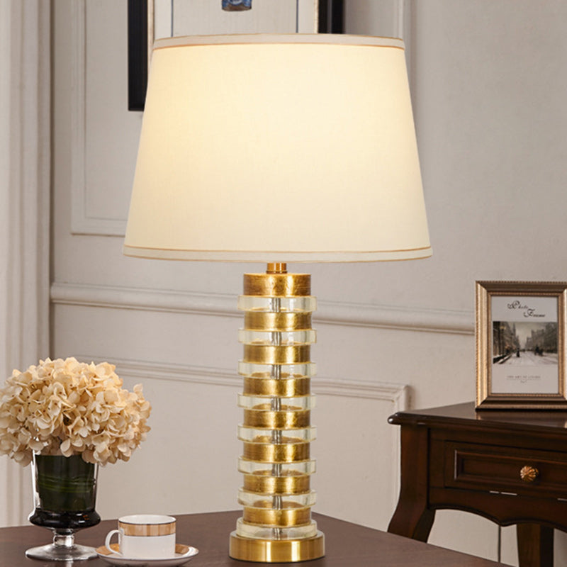 Stacked Column Shape Hardware Table Lamp