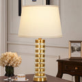 Stacked Column Shape Hardware Table Lamp