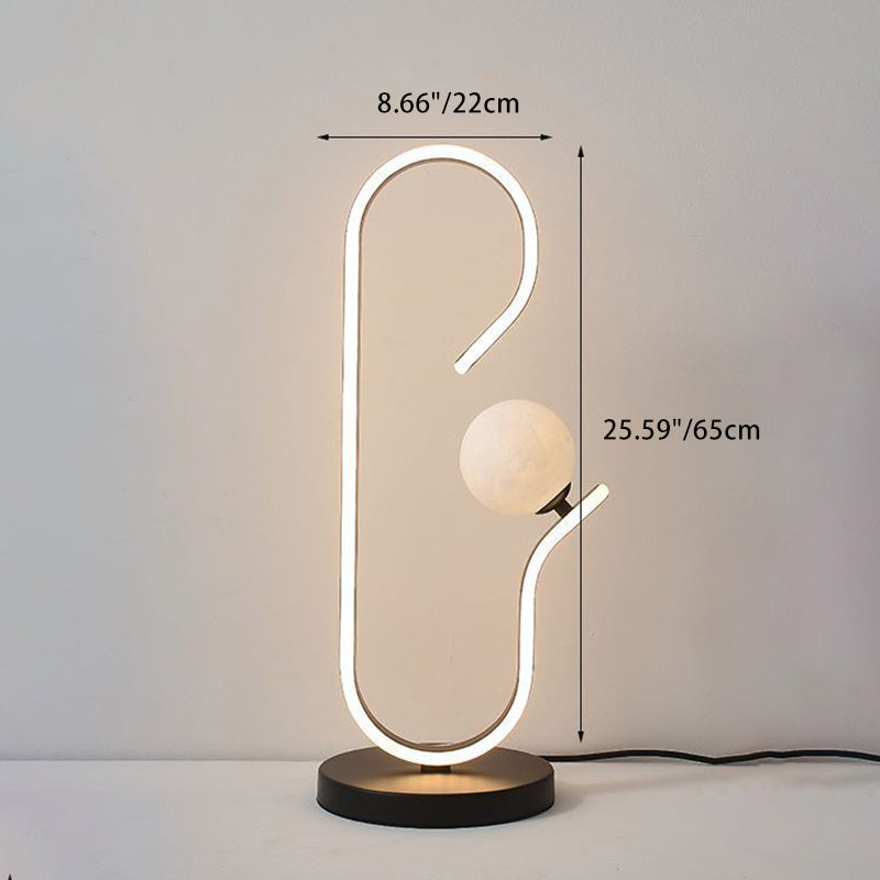 Decorative Curved Line Iron Table Lamp