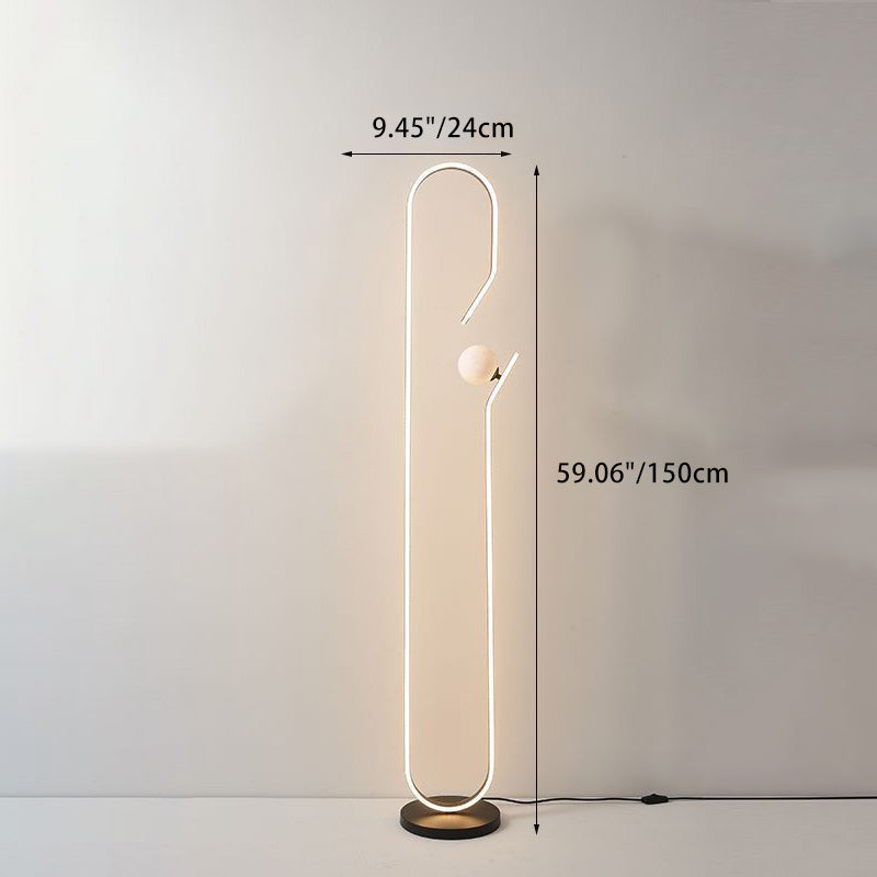 Decorative Curved Line Iron Floor Lamp