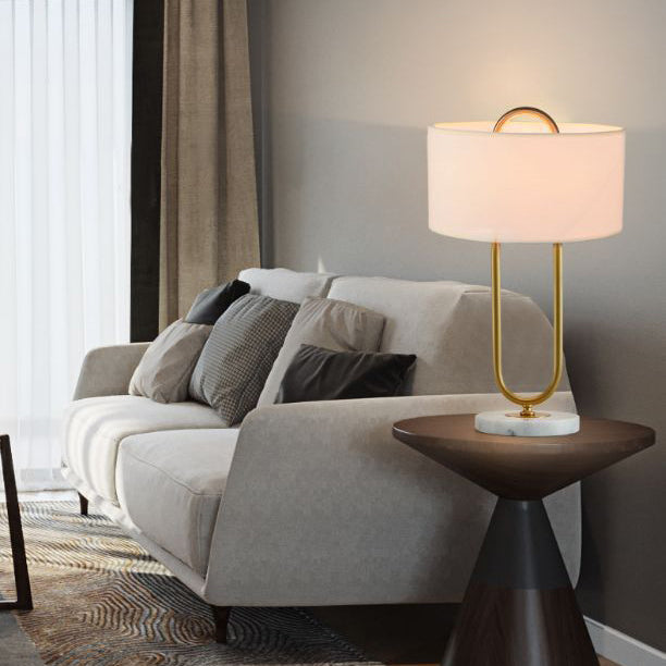 Paper Clip Oval Marble Table Lamp
