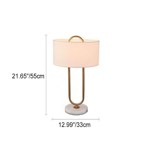 Paper Clip Oval Marble Table Lamp