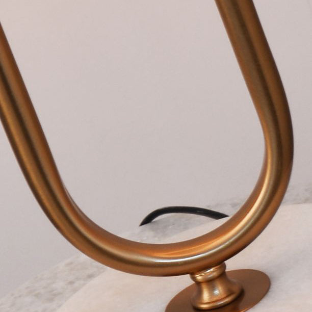 Paper Clip Oval Marble Table Lamp