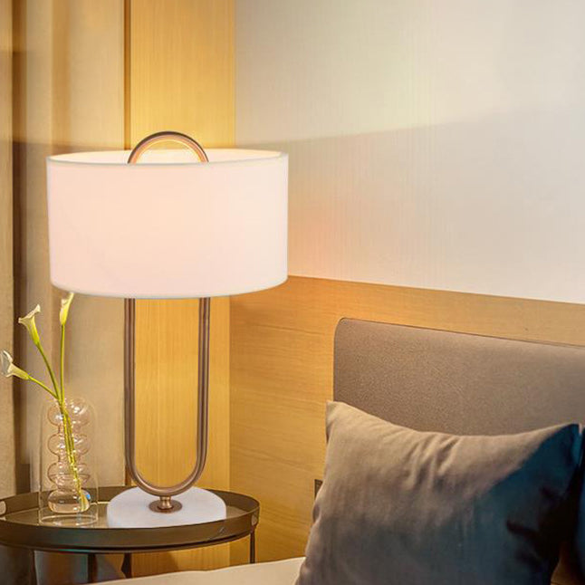 Paper Clip Oval Marble Table Lamp