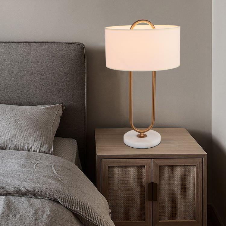 Paper Clip Oval Marble Table Lamp
