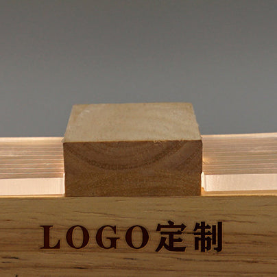 Rechargeable Wood Rectangle Triangle Table Lamp