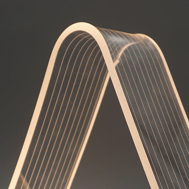 Rechargeable Wood Rectangle Triangle Table Lamp