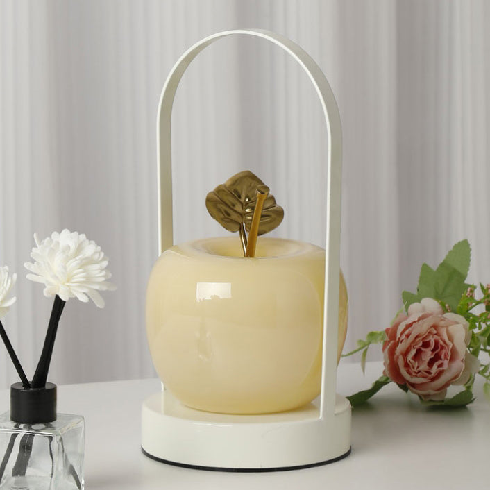 Portable Iron Glass Apple Table Lamp