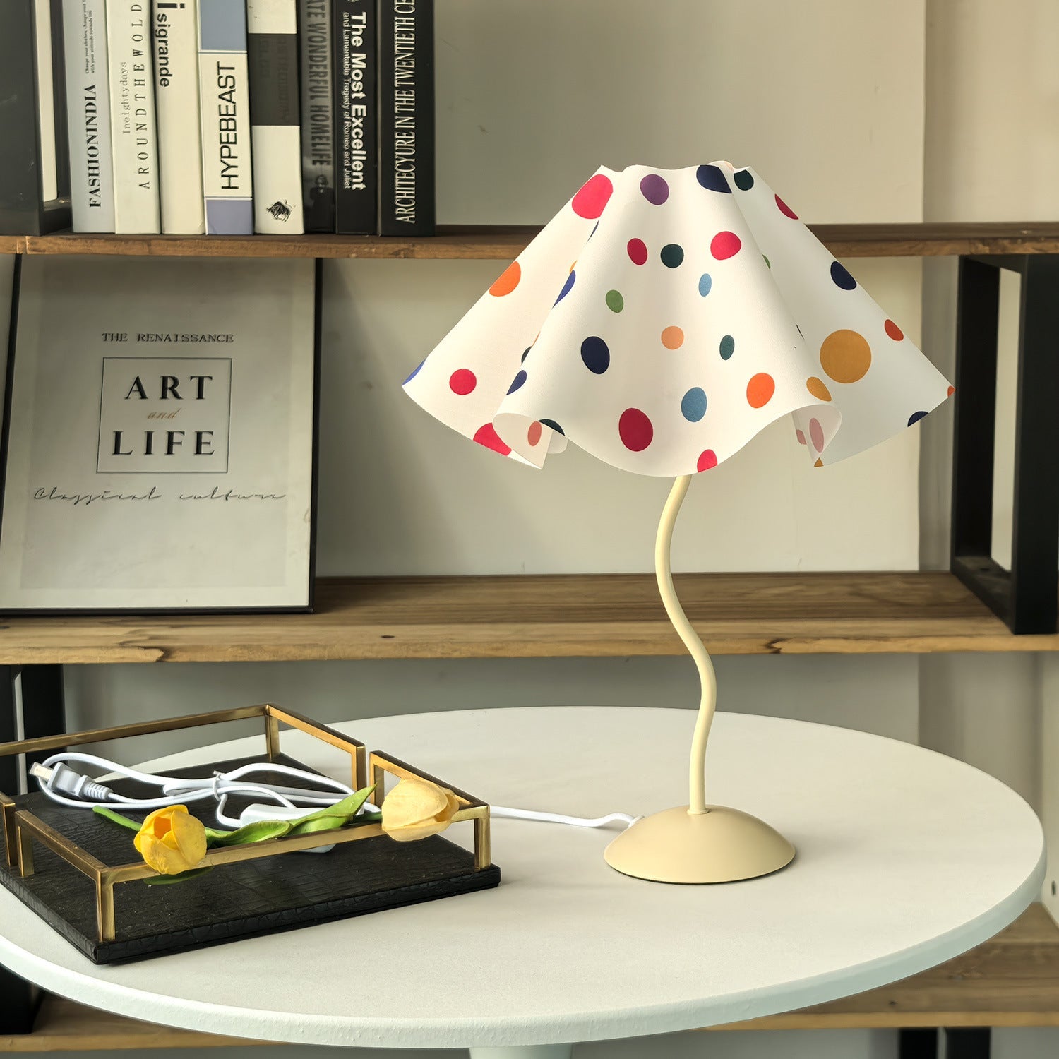 Umbrella Shaped Petal Irregular Table Lamp