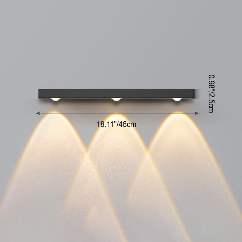 Long Multi Lights Aluminum Wall Lamp