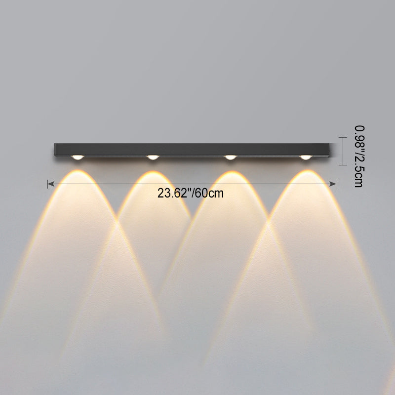 Long Multi Lights Aluminum Wall Lamp