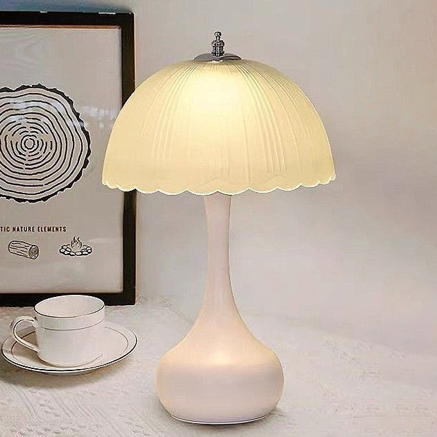 Dome Petal Iron Frosted Table Lamp