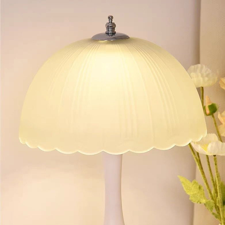 Dome Petal Iron Frosted Table Lamp