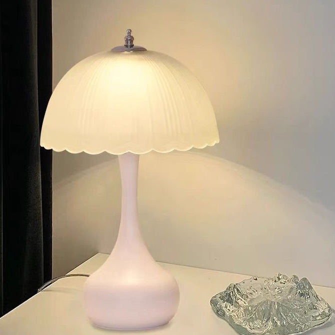 Dome Petal Iron Frosted Table Lamp