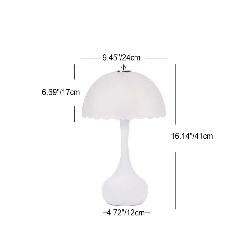 Dome Petal Iron Frosted Table Lamp