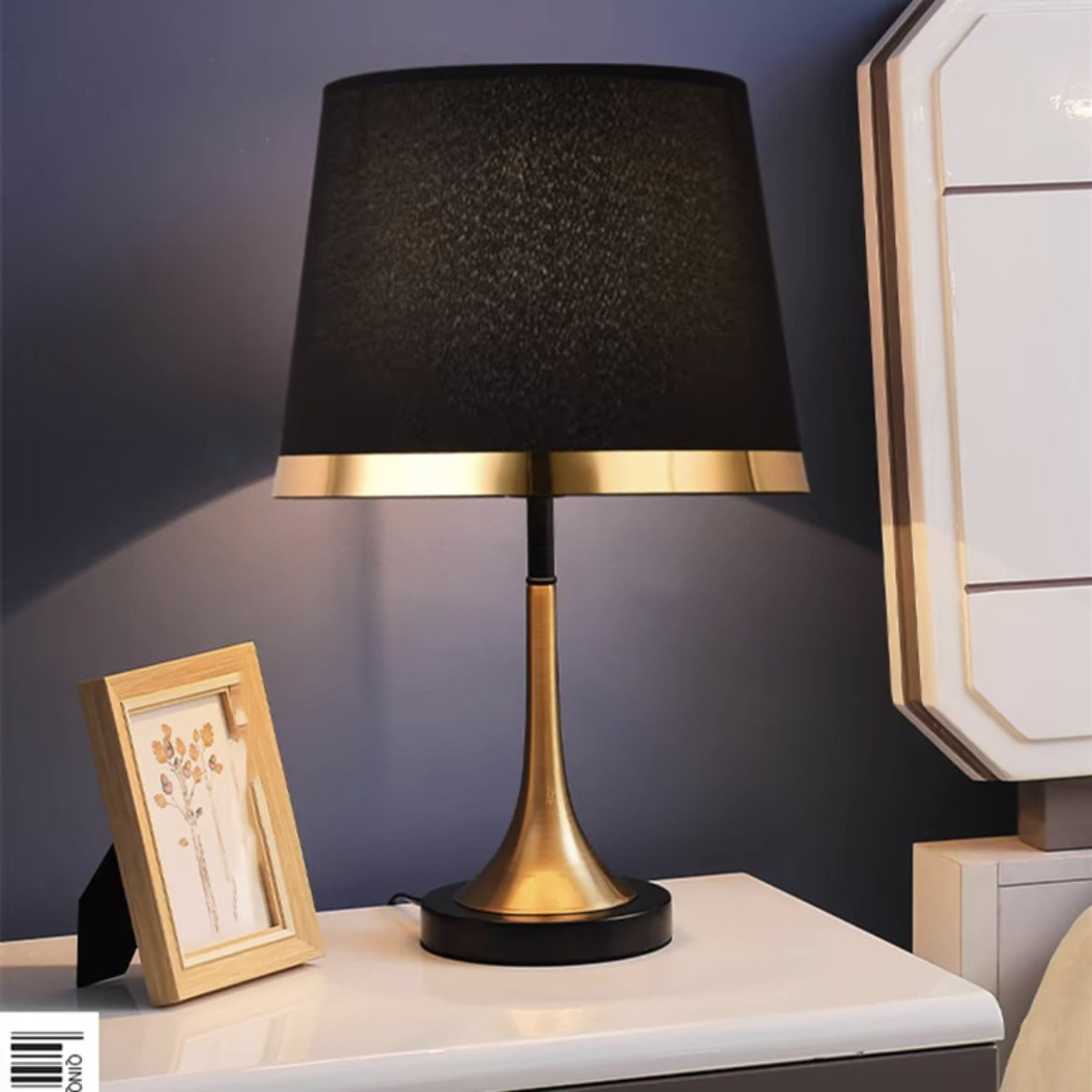 Dome Round Iron Fabric Table Lamp