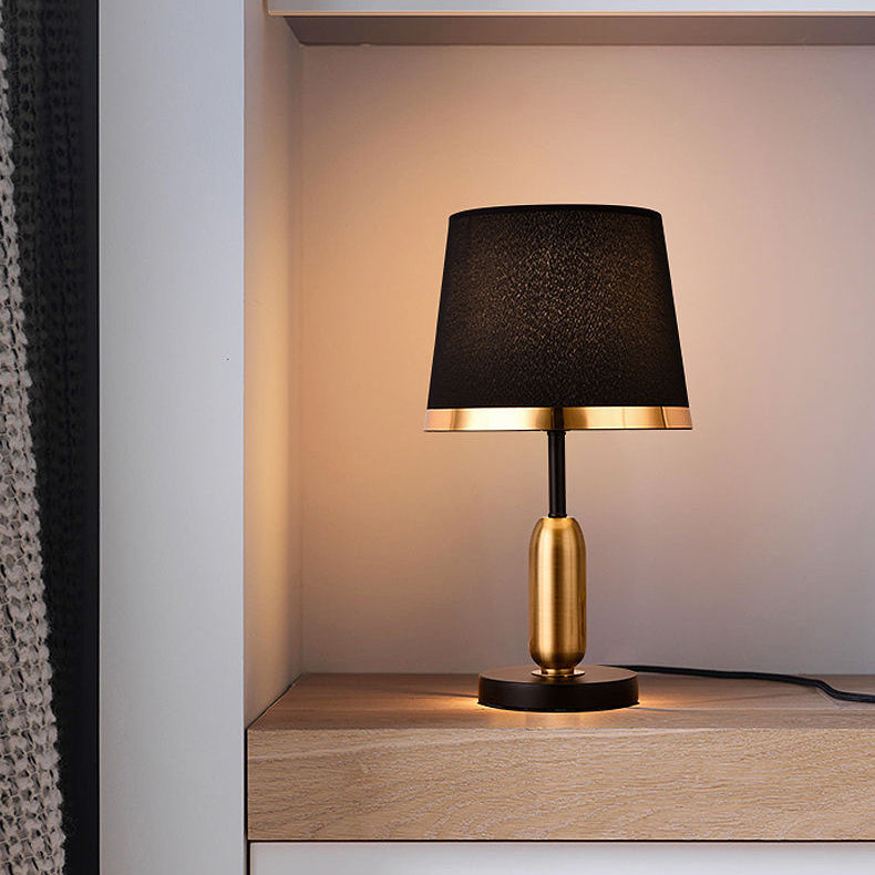 Dome Round Iron Fabric Table Lamp