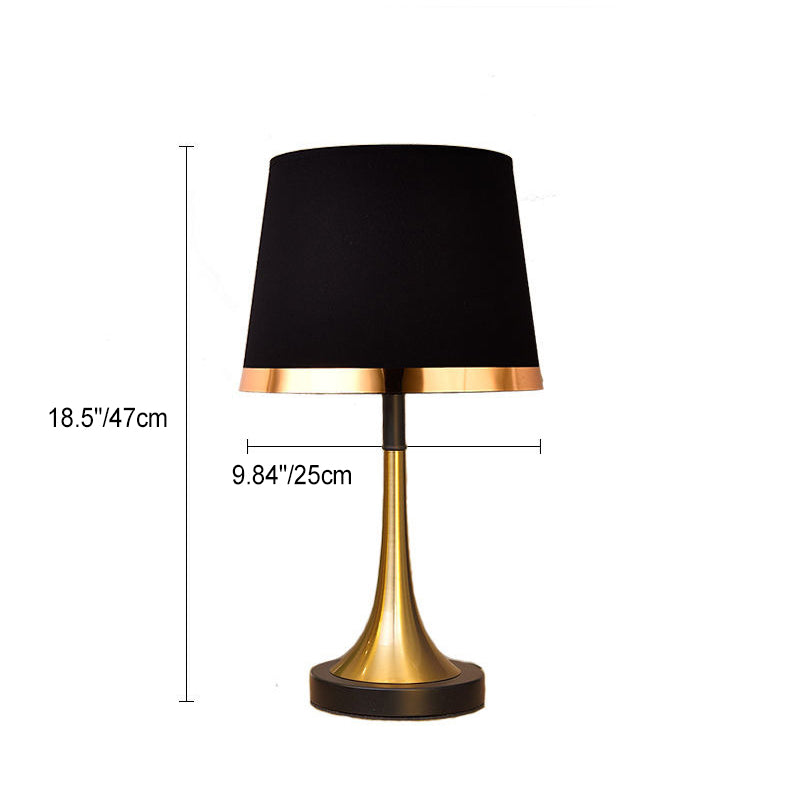 Dome Round Iron Fabric Table Lamp
