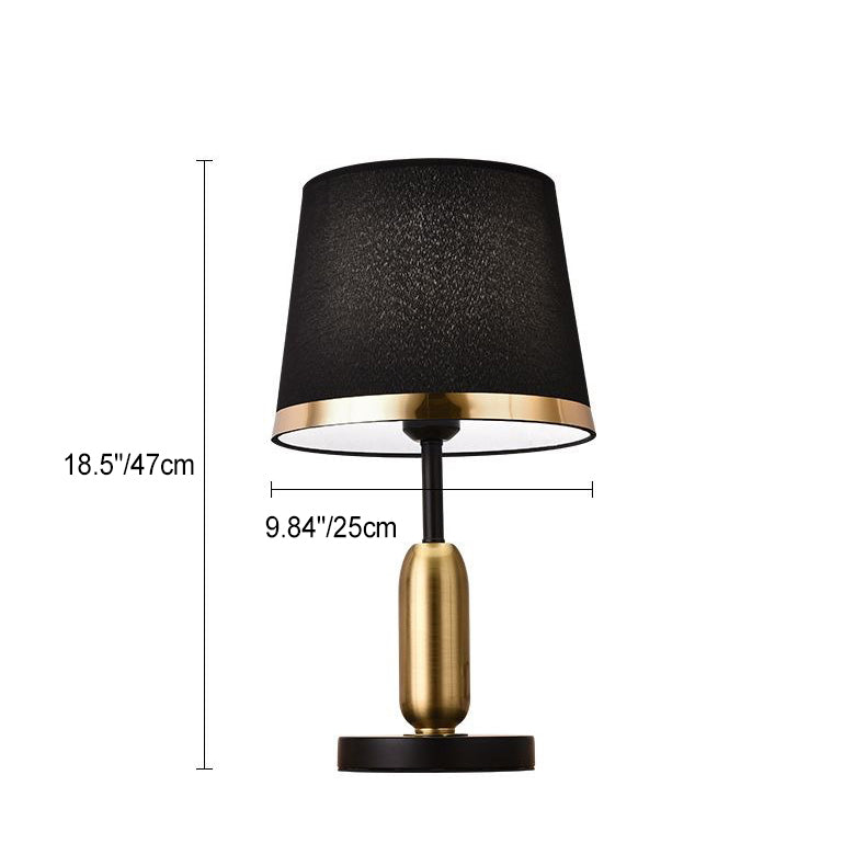 Dome Round Iron Fabric Table Lamp