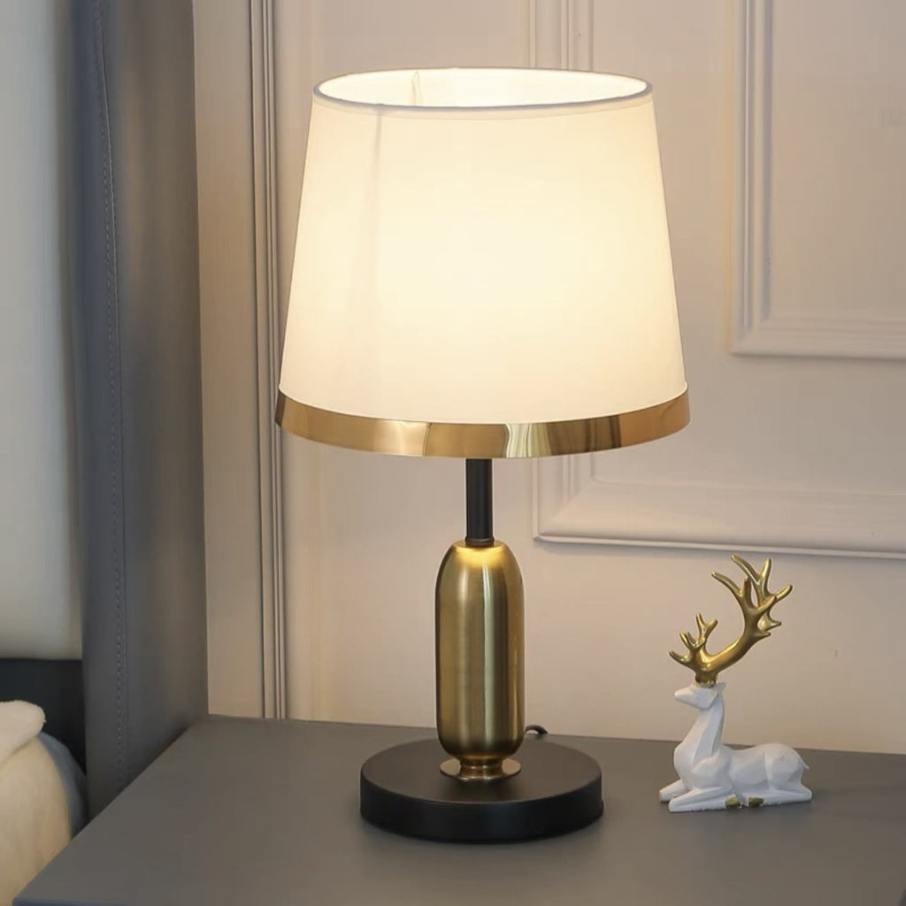 Dome Round Iron Fabric Table Lamp