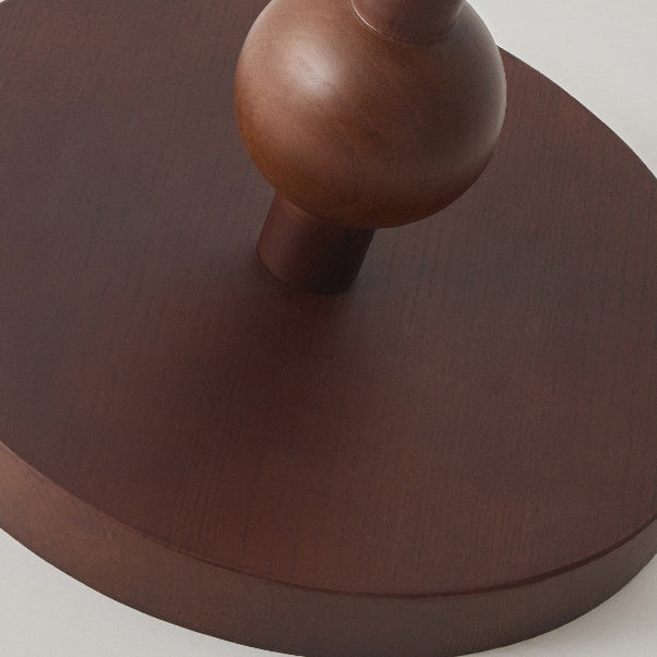 Wood Fabric Conical Shape Table Lamp