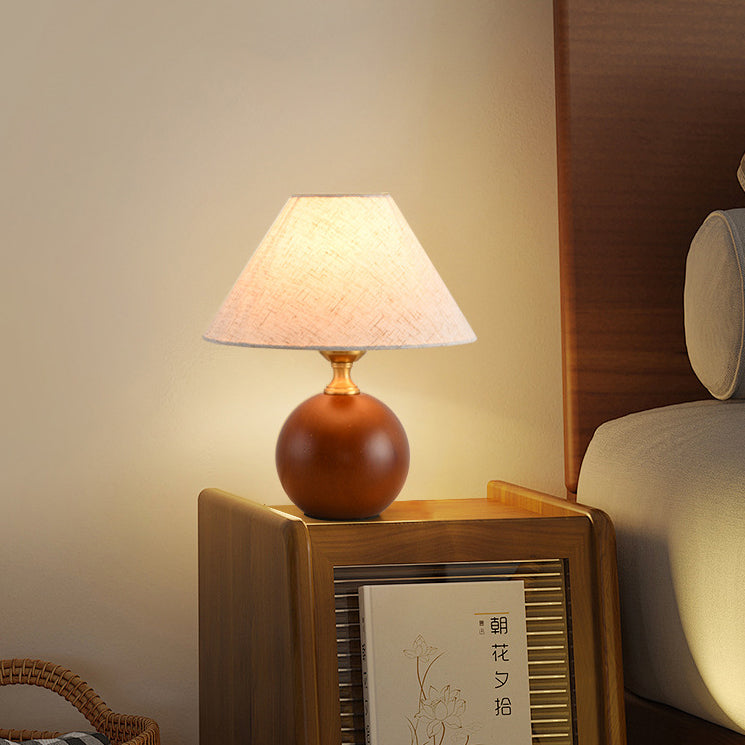 Ball Conical Flower Pattern Table Lamp