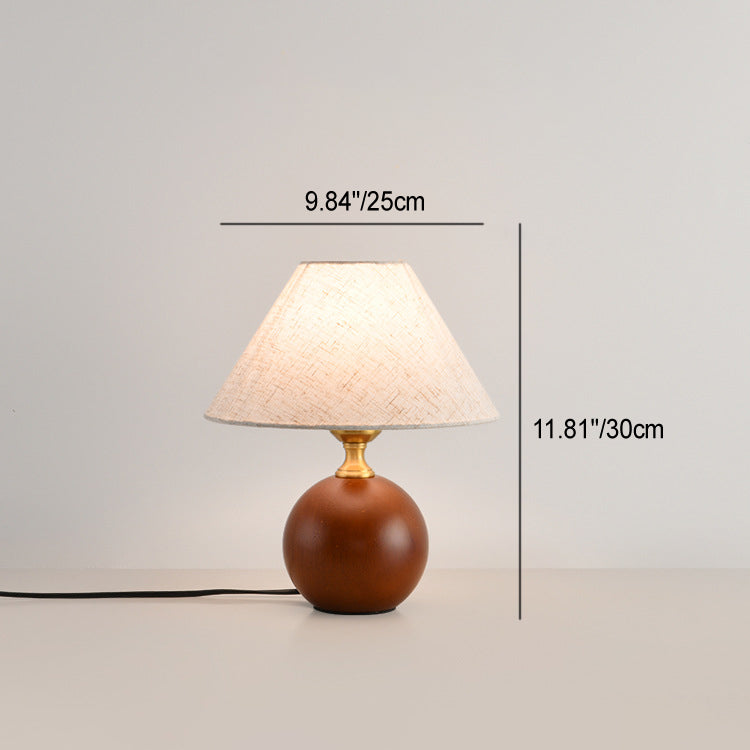 Ball Conical Flower Pattern Table Lamp