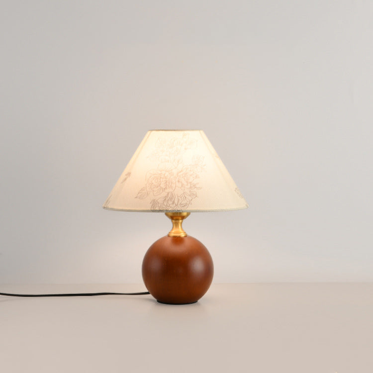 Ball Conical Flower Pattern Table Lamp