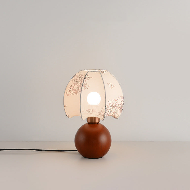 Ball Conical Flower Pattern Table Lamp