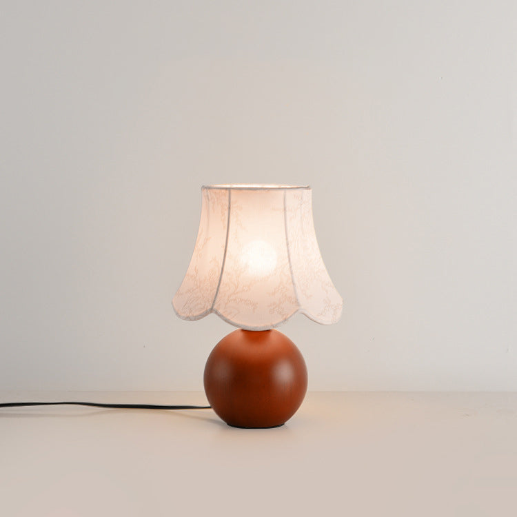 Ball Conical Flower Pattern Table Lamp