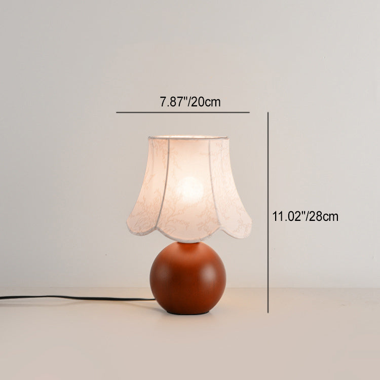Ball Conical Flower Pattern Table Lamp