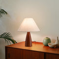 Pleated Conical Flower Pattern Table Lamp