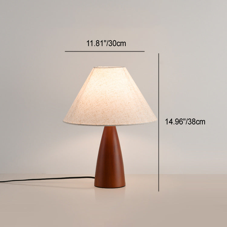 Pleated Conical Flower Pattern Table Lamp
