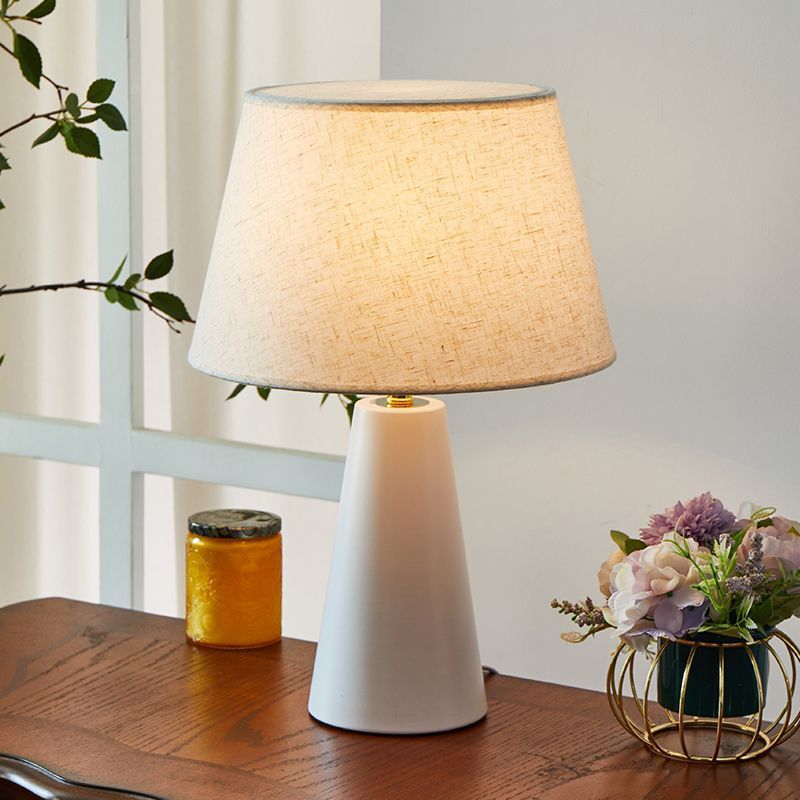 Drum Fabric Iron Bedroom Table Lamp