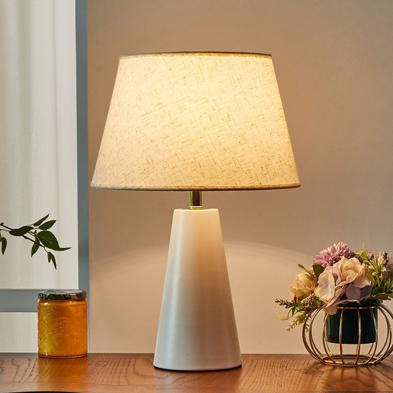 Drum Fabric Iron Bedroom Table Lamp